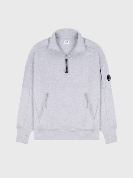 Свитшот на молнии C.P. Company Diagonal Raised Half Zip Gray