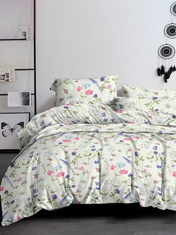 Постельное белье полисатин Simple House "Prato" 2-спальное Наволочка 50х70 см 2 шт Простынь на резинке 160x200 см Пододеяльник 175x215 см