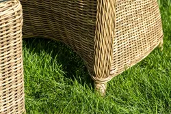 "Равенна" диван двухместный плетенный из ротанга, цвет соломенный