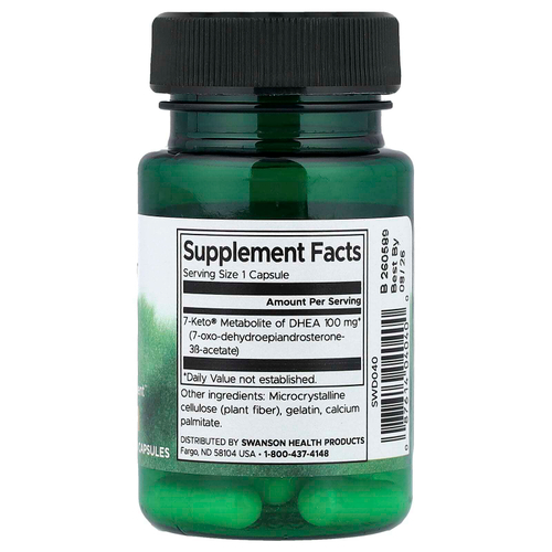 Swanson, 7-кето-ДГЭА, 100 мг, 30 капсул