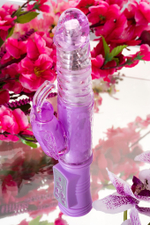 Вибратор с клиторальным стимулятором A-Toys by TOYF Serk High-Tech fantasy, TPE, фиолетовый, 24,5 см