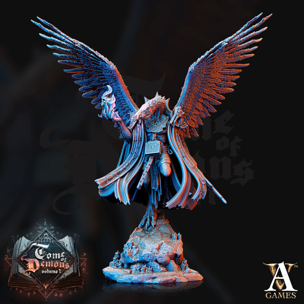 Grand Alliance Chaos Disciples of Tzeentch Daemon Prince Демон принц Тзинча миниатюра для dnd, днд, pathfinder, фентези, Настольная игра, НРИ, Варгейм, РПГ