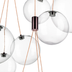 801090 Люстра SFERETTA LED 9х1,35W 600LM КОФЕЙНЫЙ/ПРОЗРАЧНЫЙ 3000K