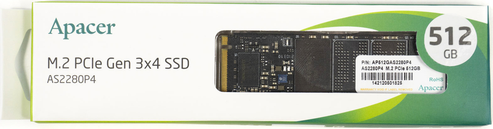 Накопитель SSD M.2 2280 Apacer AP512GAS2280P4U-1 512 ГБ