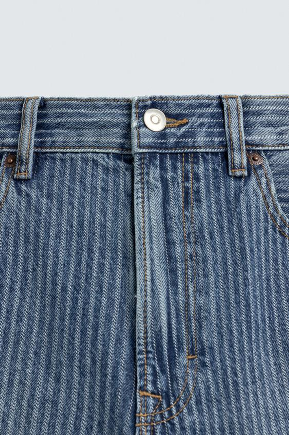 ZARA ДЖИНСЫ STRAIGHT FIT BOOTCUT ФАКТУРНЫЕ, ГОЛУБОЙ