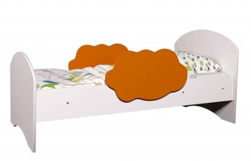 Кровать Тучка с бортиками, 1432*632*600, древесный цвет - бук, клен