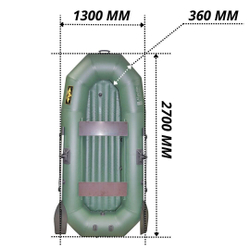Лодка пвх муссон h-270 нд (цвет: зелёный)