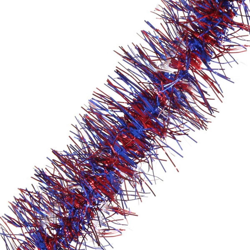 Мишура 2 м 7 см «Фонарик мерцающий», Синий/красный