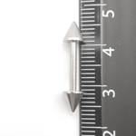 Штанга 12 мм , толщиной 1,6 мм с конусами 5 мм для пирсинга. Медицинская сталь. 1 шт