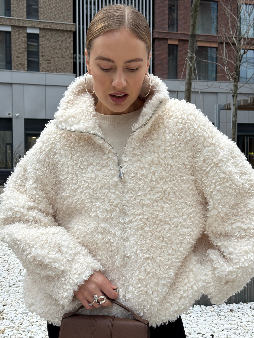 Шуба White sheep молочный