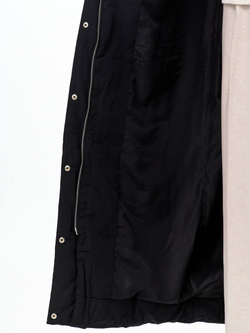 Пуховик длинный с капюшоном, черная, SilverFox