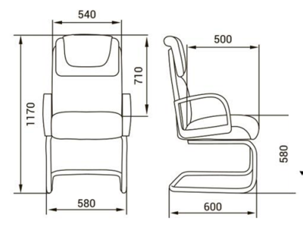 Кресло для руководителя ОРХИДЕЯ ХРОМ КОНФЕРЕНЦ