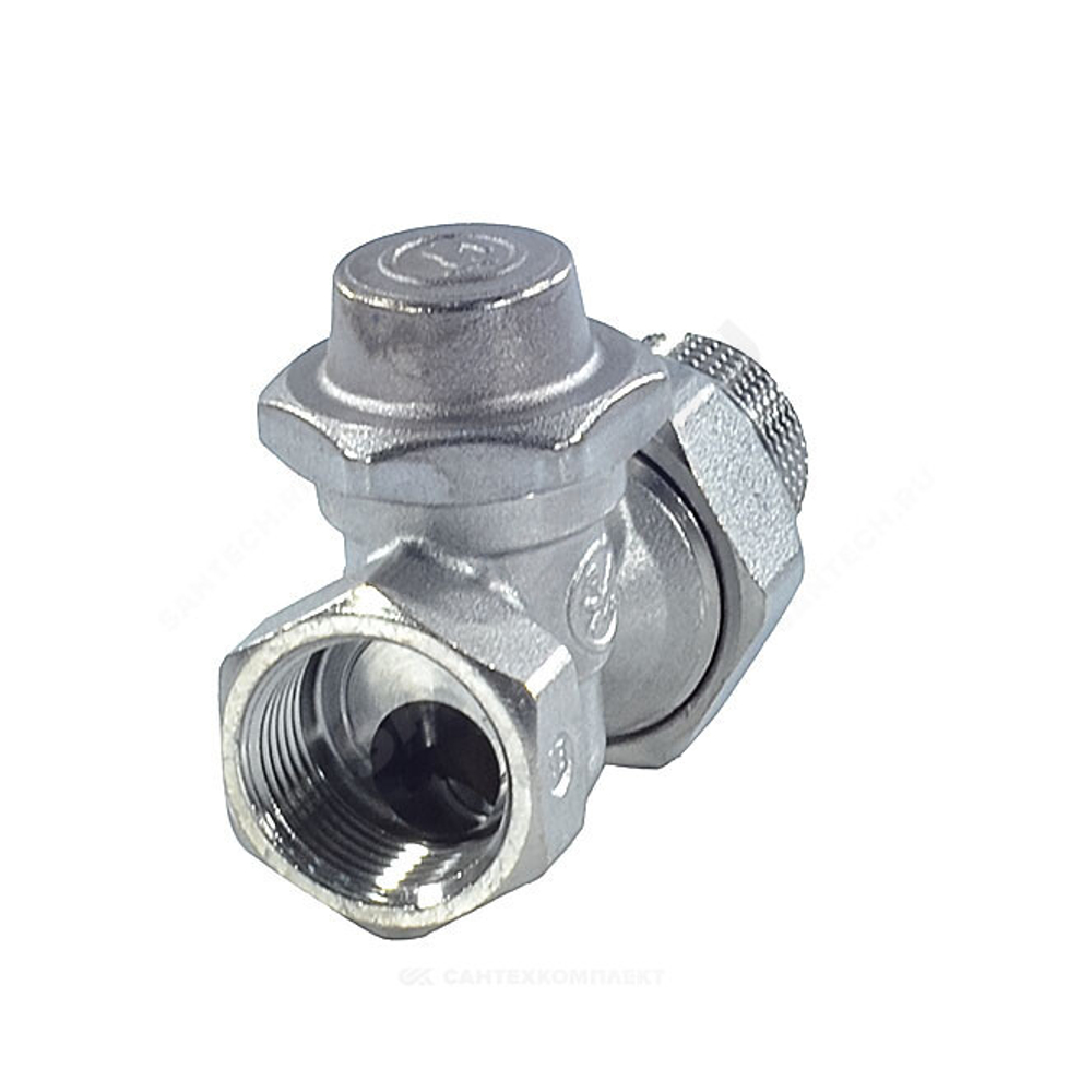 Клапан запорный Ду 20 Ру16 ВР прямой штуцер без уплотнения R715TG Giacomini R715X034