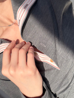 Лонг со стойкой серый шерстяной