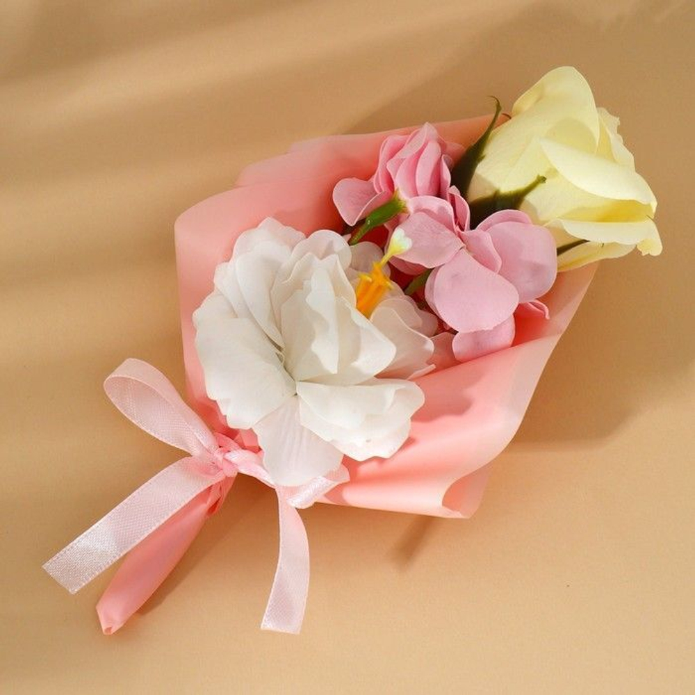 Букет из твердого лепесткового мыла «8 марта»