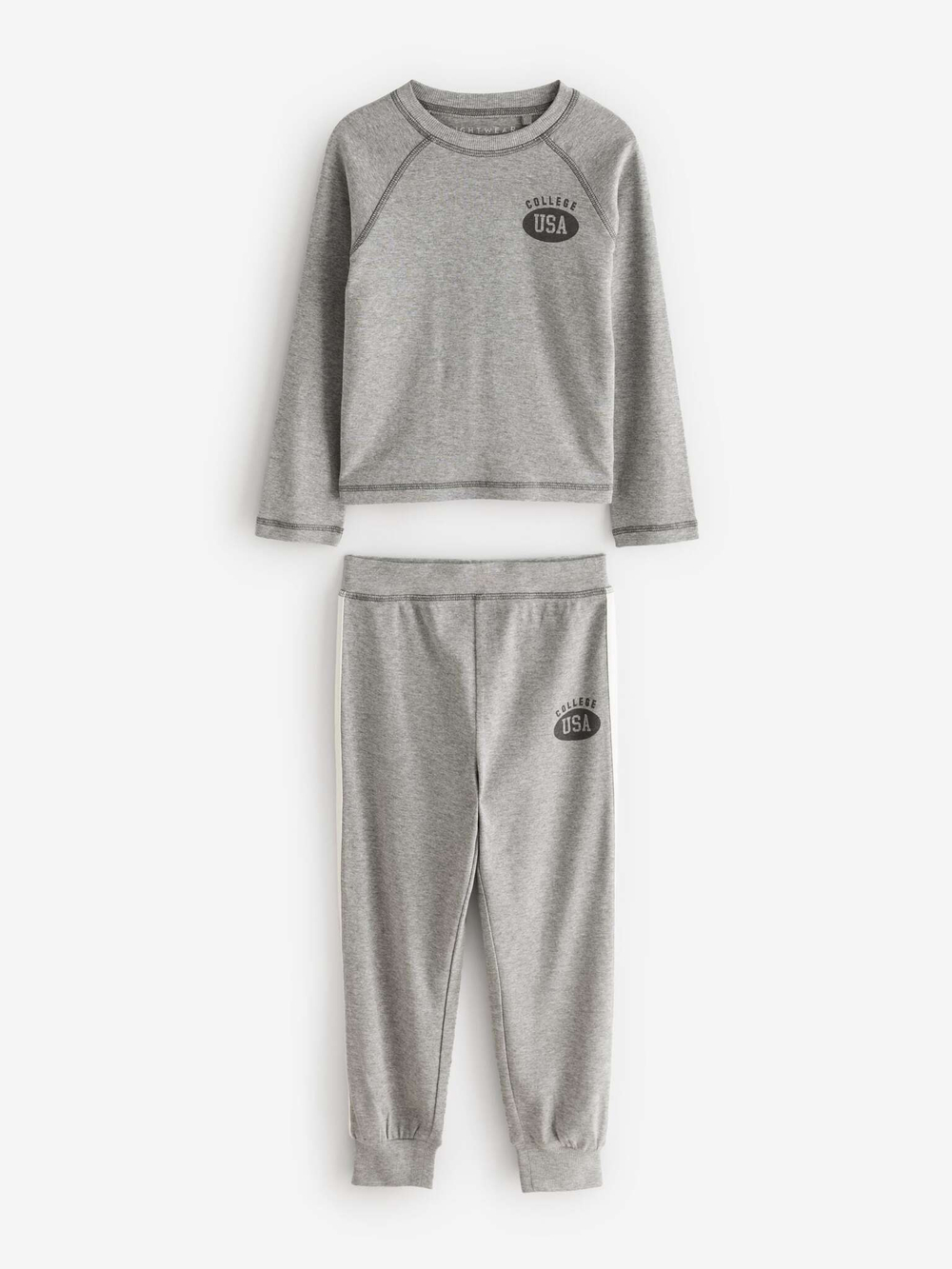 Пижама для девочки Next Q96-928, 3 шт., Зеленый, Серый