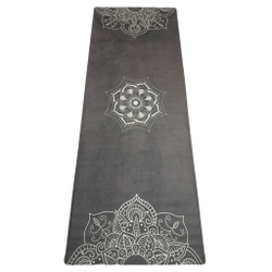 Тревел коврик для йоги Mandala Grey 185*68*0,1 см из микрофибры и каучука