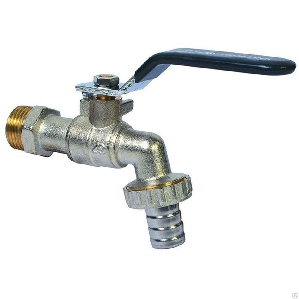 Кран шаровый с носиком ручка