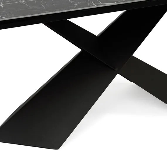 Обеденный стол Reagan 200х100 см, черная керамика