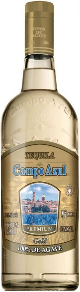 Текила Campo Azul Premium Gold, 1 л