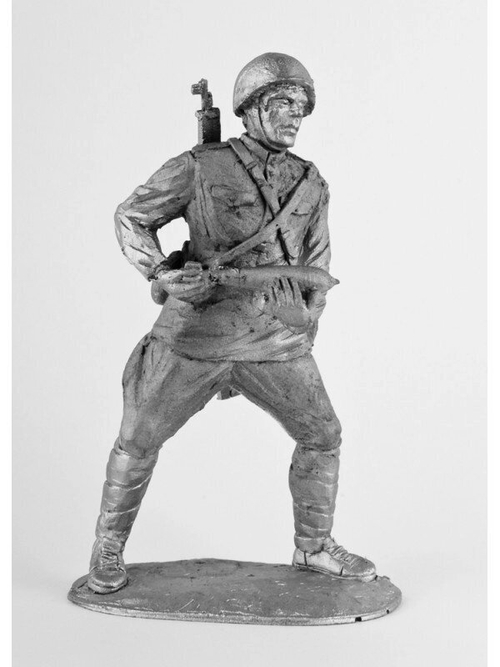 Оловянный солдатик Рядовой заряжающий из расчета миномета