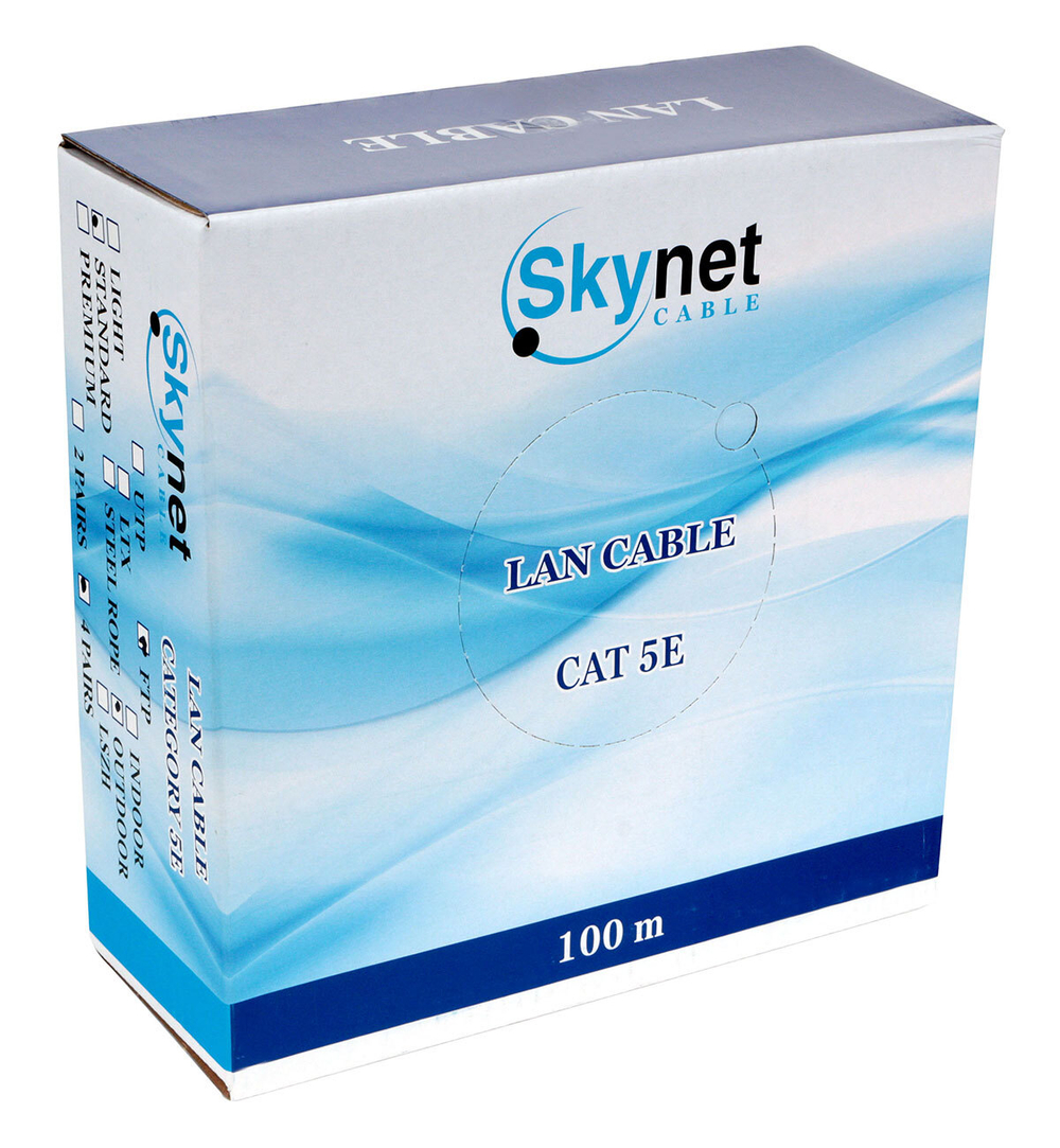 Кабель витая пара F/UTP 5e кат. 4 пары SkyNet CSS-FTP-4-CU-OUT/100