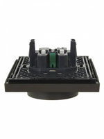 FORTE&PIANO Розетка 2-местная с заземлением с защитными шторками безвинтовое крепление 16А FP323 серый IEK