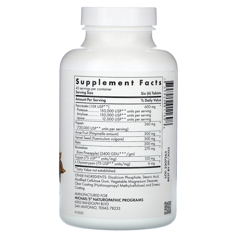 Michael's Health, Recovery Zymes, 270 таблеток, покрытых кишечнорастворимой оболочкой и обеспечивающих стабильный уровень pH