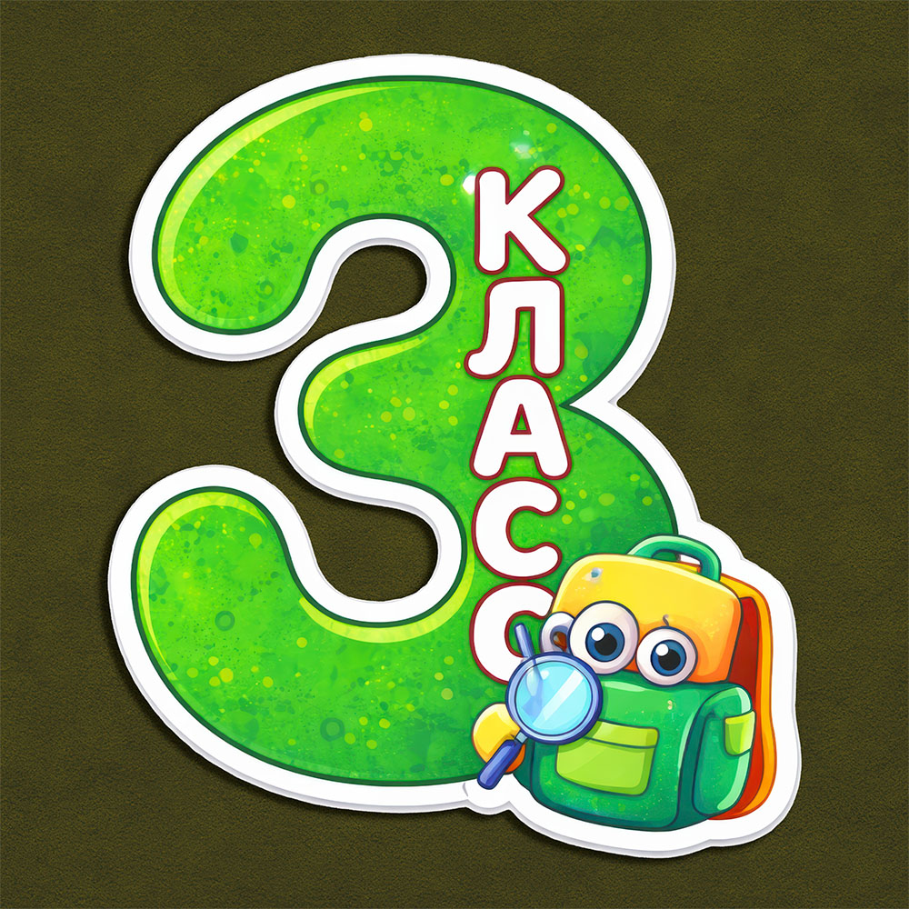 Цифра 3 цветная - декор для фотосессий