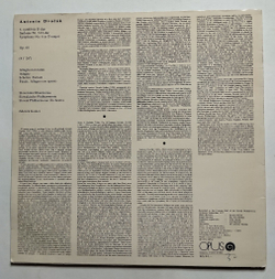 Винтажная виниловая пластинка LP Antonin Dvorak А. Дворжак Symphony No 6 In D Major (Чехословакия 1979)