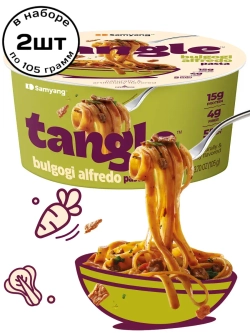 Фетучини в соусе "Сливочный Бульгоги" Tangle 105 г * 2 шт