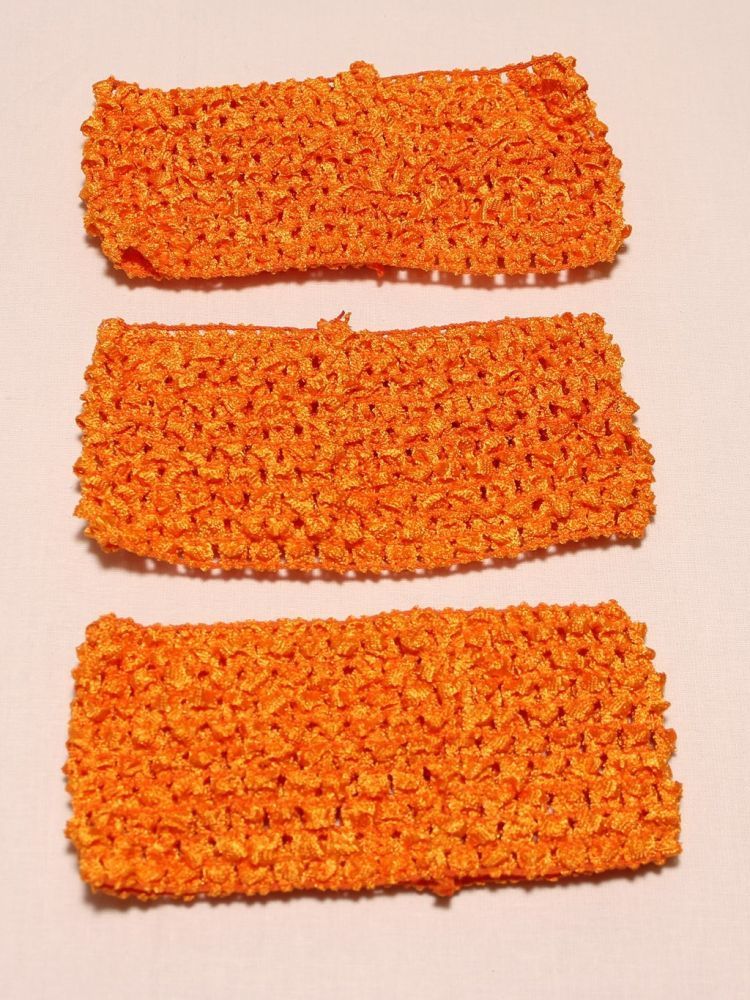 Повязка ажурная, 70 мм, цвет №15 оранжевый (1 уп = 12 шт)