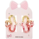 Заколки-крабы для волос 2шт «Мон Ляруш», сердечки, микс 6 цветов, 4,5см (Блистер)