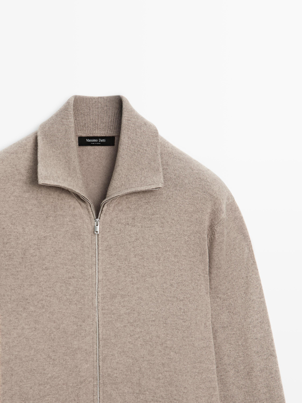 Massimo Dutti Кардиган на молнии, песочный