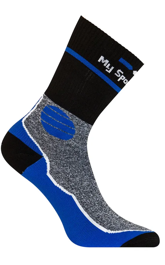 GD9181 Calza Sportiva Corta Nero-Blu