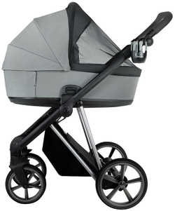 Детская коляска Roan Sol Vintage Luxury 2.0 3 в 1 с автокреслом Tutis Elo Lux EduSky Black VIN 01/BT Blue Tea/Blue Tea/руч.Grey/к.Grey