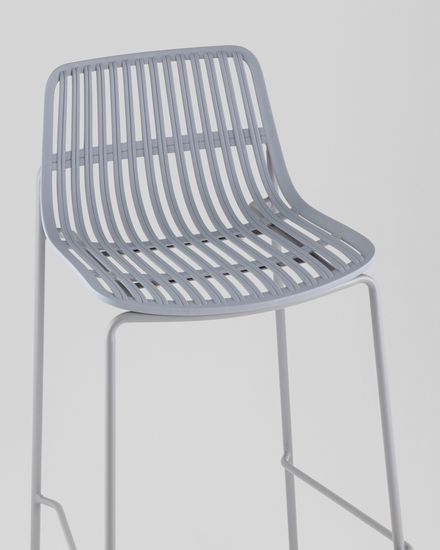 Стул барный Spain с подушкой серый