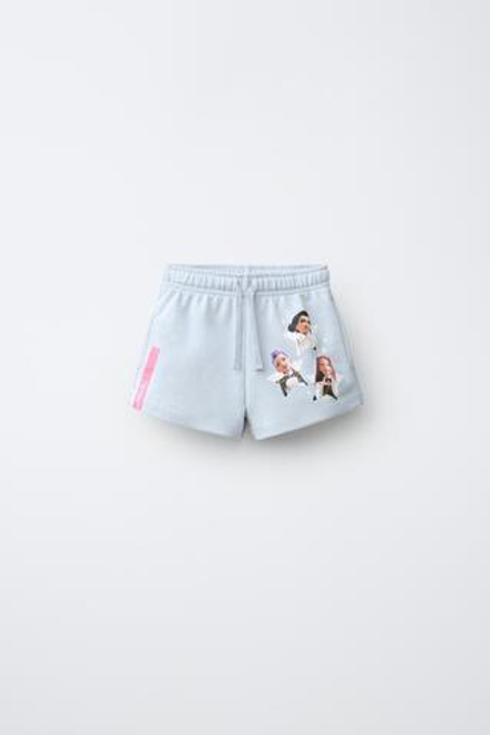 ZARA ШОРТЫ KPOP DEMON HUNTERS™ NETFLIX ©, ЦВЕТ ЛЬДА