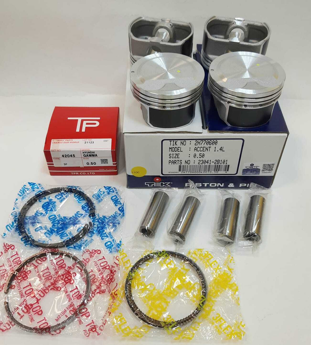 Ремонтные поршни с кольцами TP +0.50 G4FA TIK