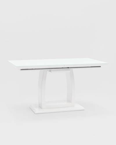 Стол обеденный Орлеан раскладной 140-170*80 глянцевый белый