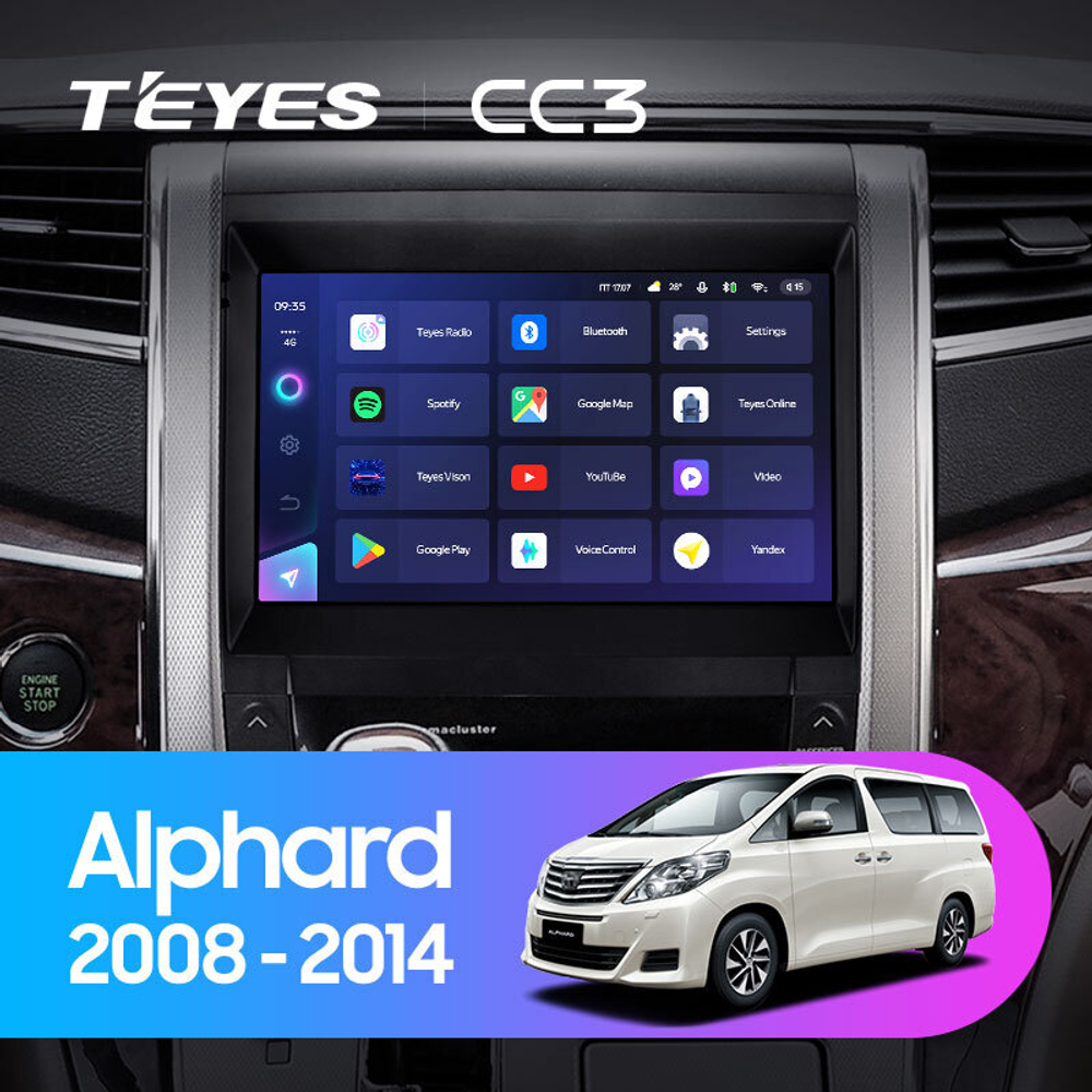 Teyes CC3 9" для Toyota Alphard 2008-2014