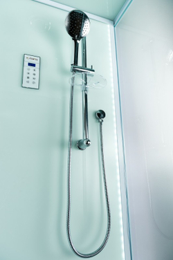 Душевая кабина Esbano (Эсбано) ES-L115CR L, с низким поддоном, с электрикой и LED освещением, 115х85х210