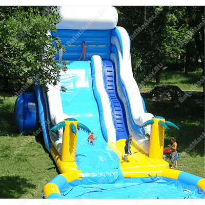 Надувной батут с бассейном «Пляжный оазис», 15*6.5*6.5 м