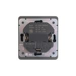 Розетка ROUND 1-ая с/з с/у з/ш 16А с USB A+C быстрой зарядки 5В/3А титан KRANZ