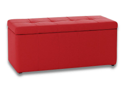 Банкетка Лонг Красный экокожа