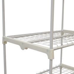 UGH-R30 H190 WHITE-WHITE Парник-стеллаж для рассады. 5 полок. 70x50x190см. Металлическая труба в ПВХ. цвет белый. Тент из армированного полиэтилена 135г-м2. цвет сетки белый. TM ФитоЛето