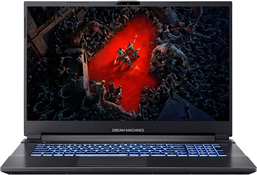 Ноутбук Dream Machines RG3050-17RU45  Intel Core i7 11800H, 2.3 GHz - 4.6 GHz, 8192 Mb, 17.3;; Full HD 1920x1080, 512 Gb SSD, DVD нет, nVidia GeForce RTX 3050 4096 Mb, No OS, черный