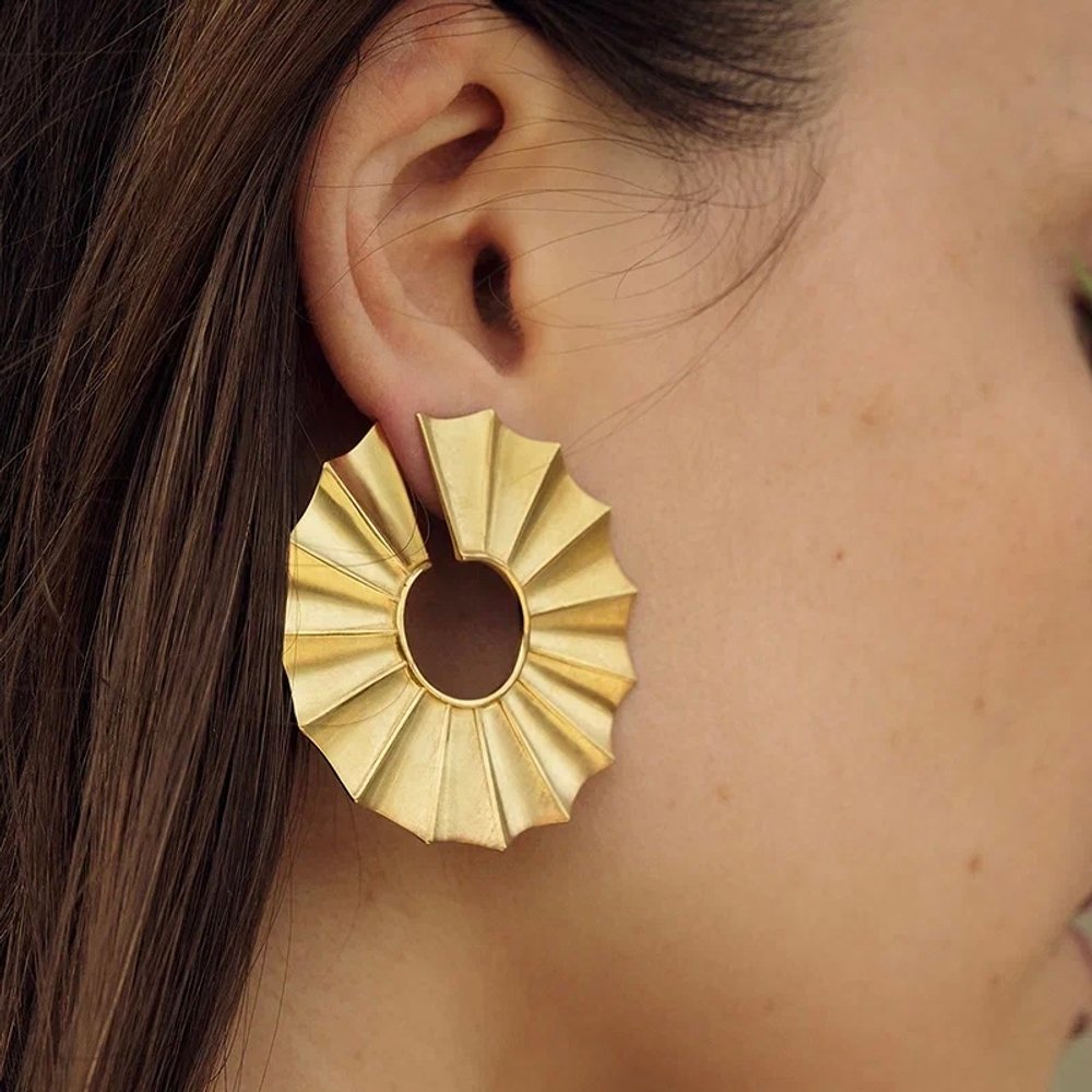 Серьги СОЛНЦЕ позолота