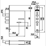 Замок врезной REX 1.4