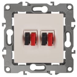 12-3112-02 ЭРА Розетка аудио двойная, IP20, Эра12, слоновая кость